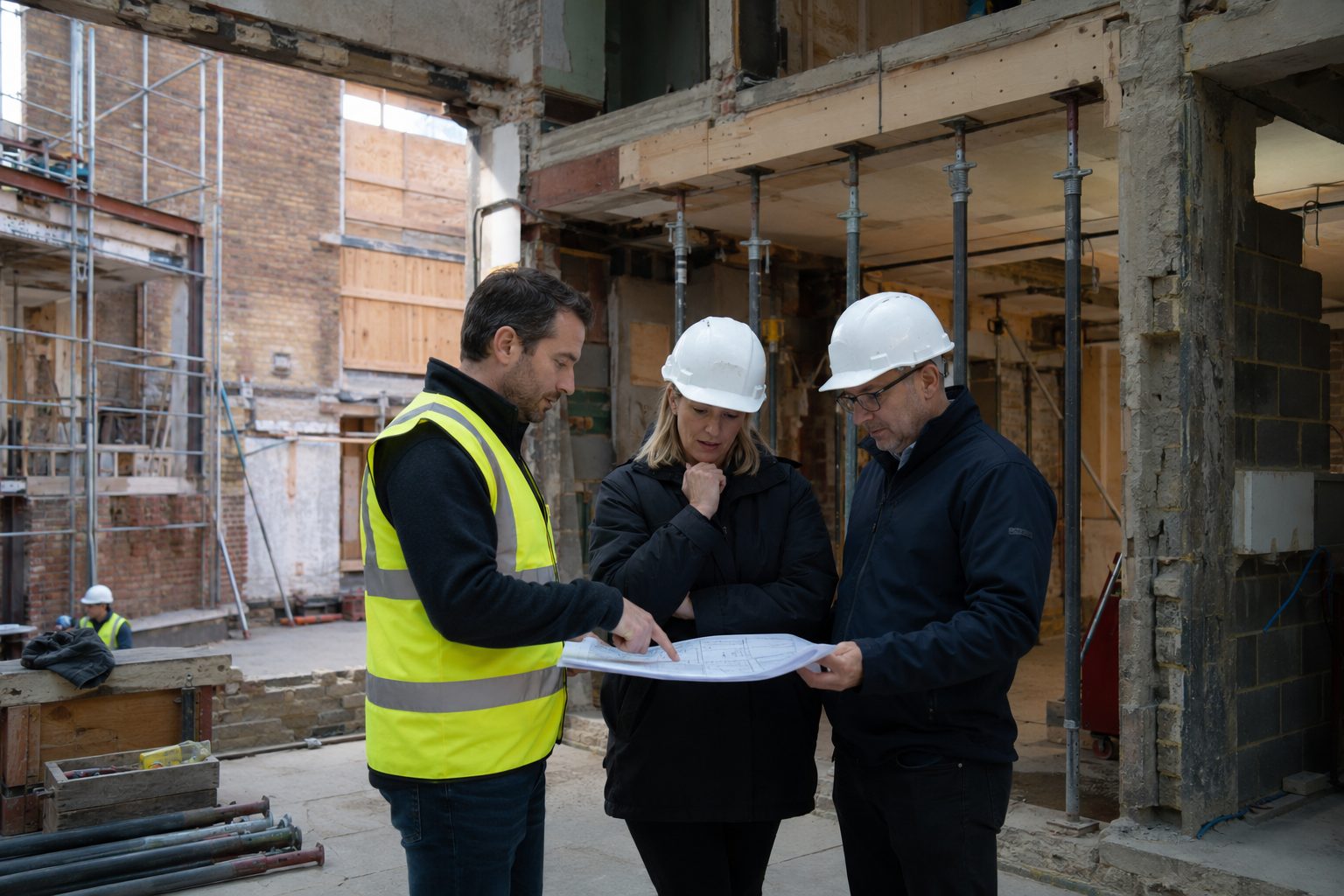 Refurbishment programme under way in a London property
